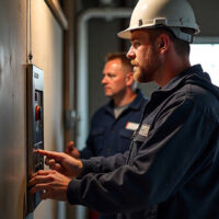 In bedrijf stellen van de nieuwe installatie.